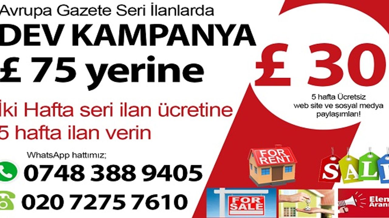 Avrupa Gazete seri ilanlarda dev kampanya!