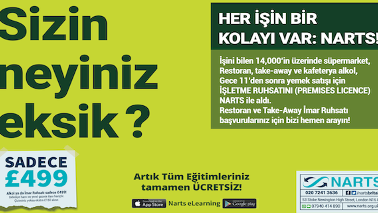Gıda sektöründe tüm ruhsatlar Narts ile alınır