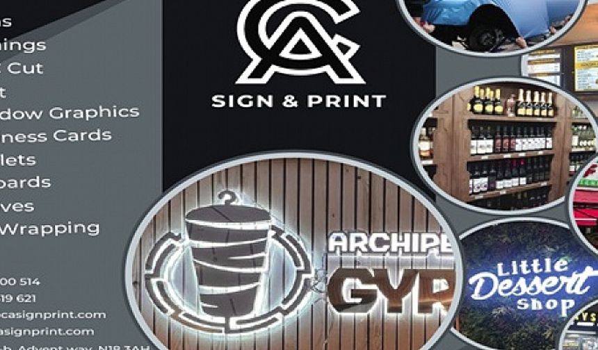 Londra'da tabela ve baskı işlemleriniz için CA Sign and Print