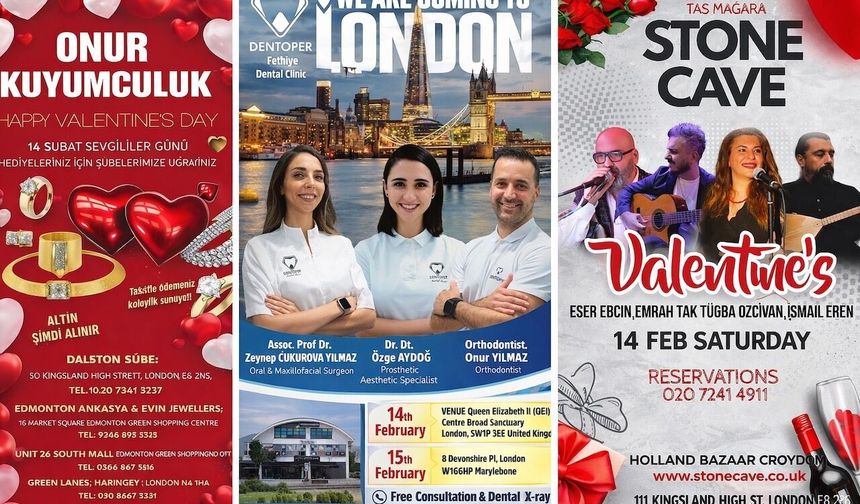 Londra’da Sevgililer Günü’ne Özel Programlar